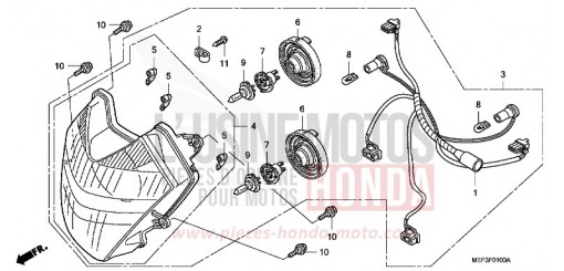 HEADLIGHT (FJS400D8) FJS400D8 de 2008